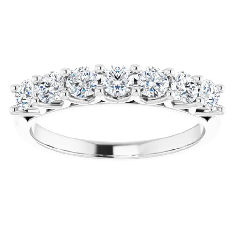 women’s ring sets-14K White 5/8 CTW Natural Diamond Anniversary Band