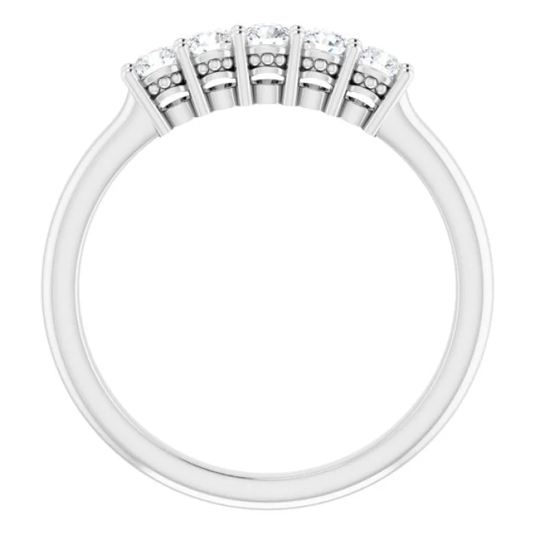 women’s vintage diamond rings-14K White 1/3 CTW Natural Diamond Anniversary Band