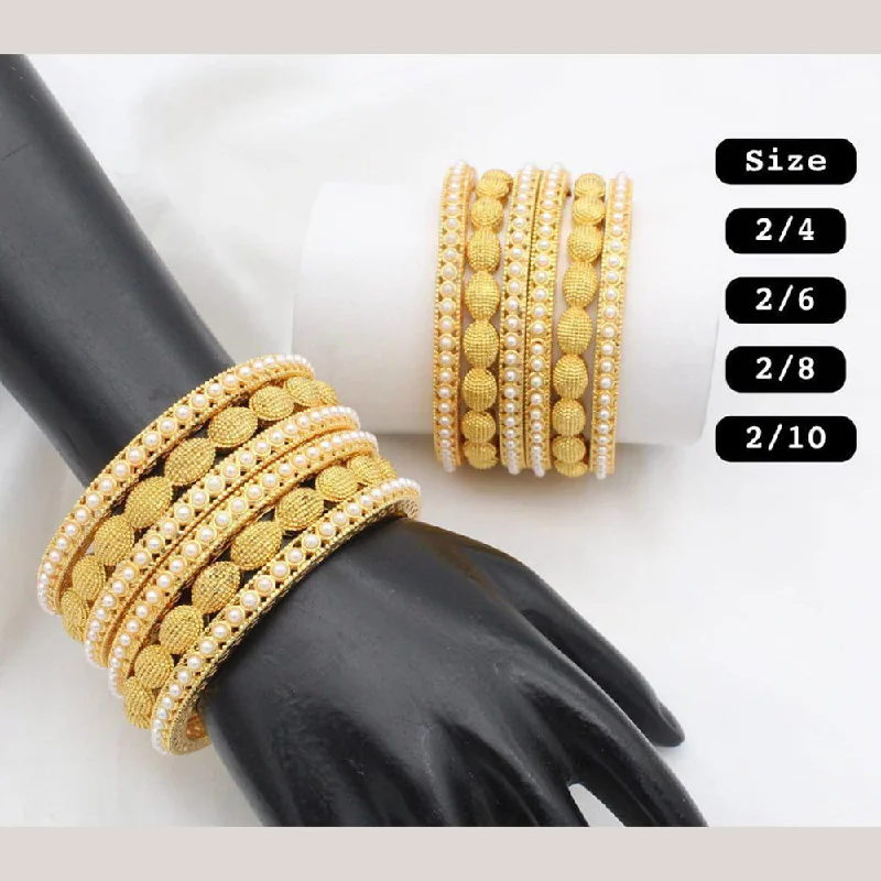 women’s braided bracelets-Manisha Jewellery Gold Plated Bangles Set