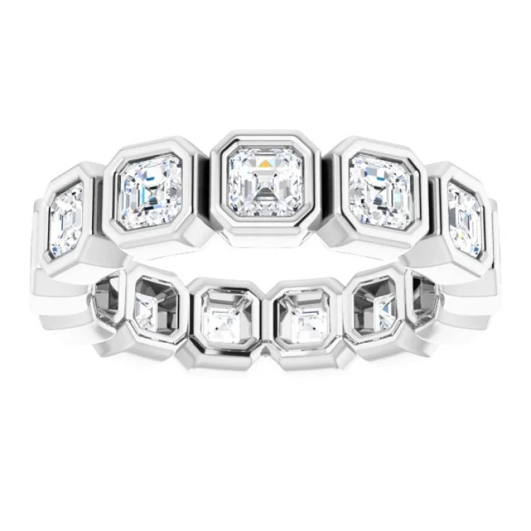 women’s silver engagement rings-14K White 2 CTW Natural Diamond Eternity Band Size 5