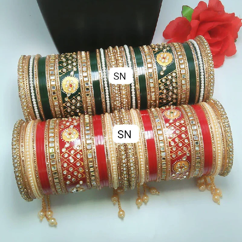 women’s chic bracelets-Manisha Jewellery Acrylic Bangles Set