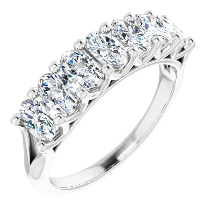 women’s designer rings-Platinum 1 3/4 CTW Natural Diamond Anniversary Band