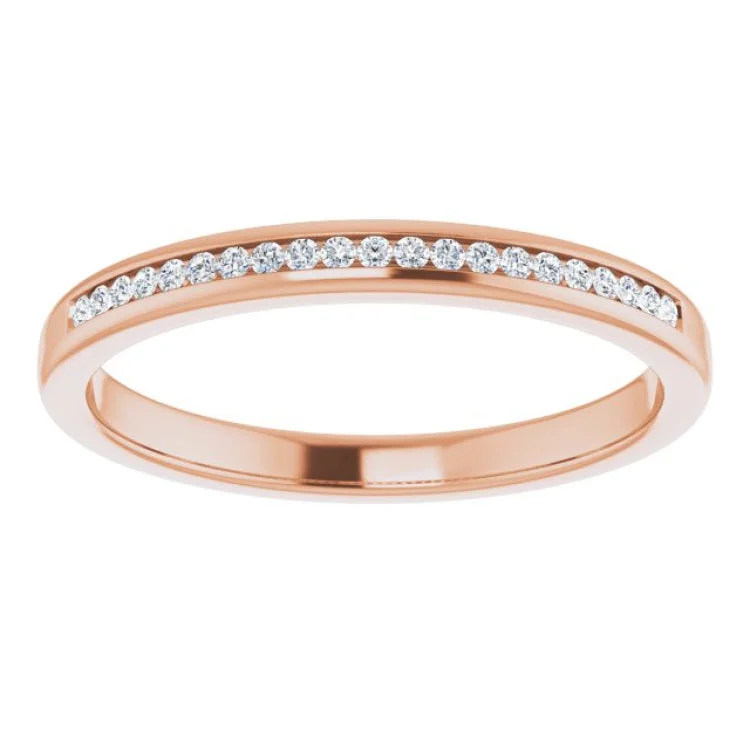 women’s mixed metal rings-14K Rose 1/6 CTW Natural Diamond Band