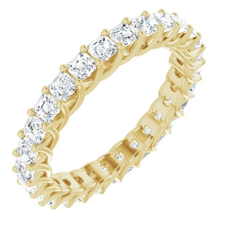 women’s designer rings-14K Yellow 2 1/8 CTW Natural Diamond Eternity Band Size 7