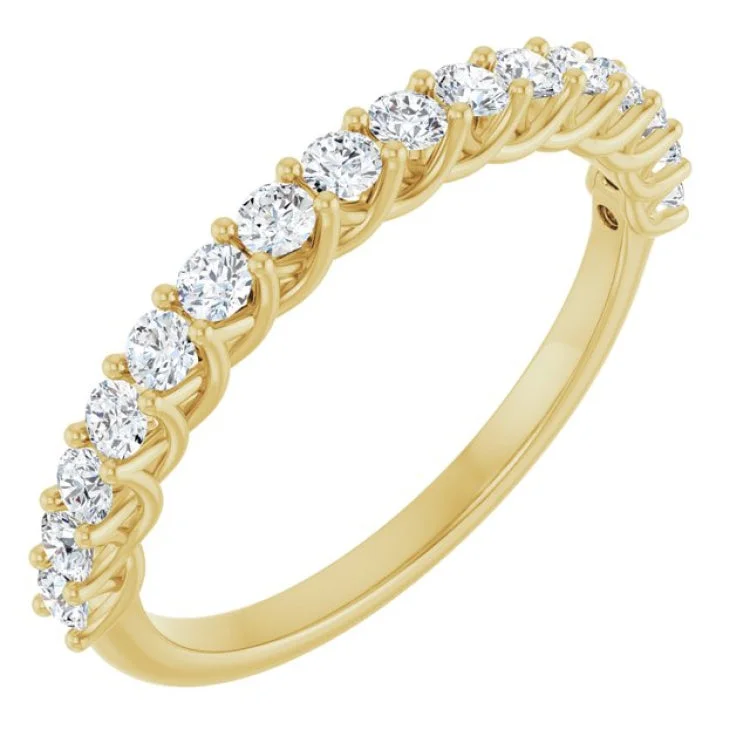 women’s birthstone rings-14K Yellow 1/2 CTW Lab-Grown Diamond Anniversary Band