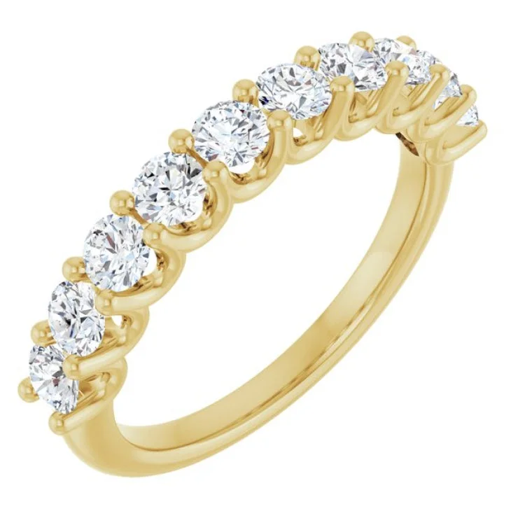 women’s sapphire engagement rings-14K Yellow 1 CTW Lab-Grown Anniversary Band