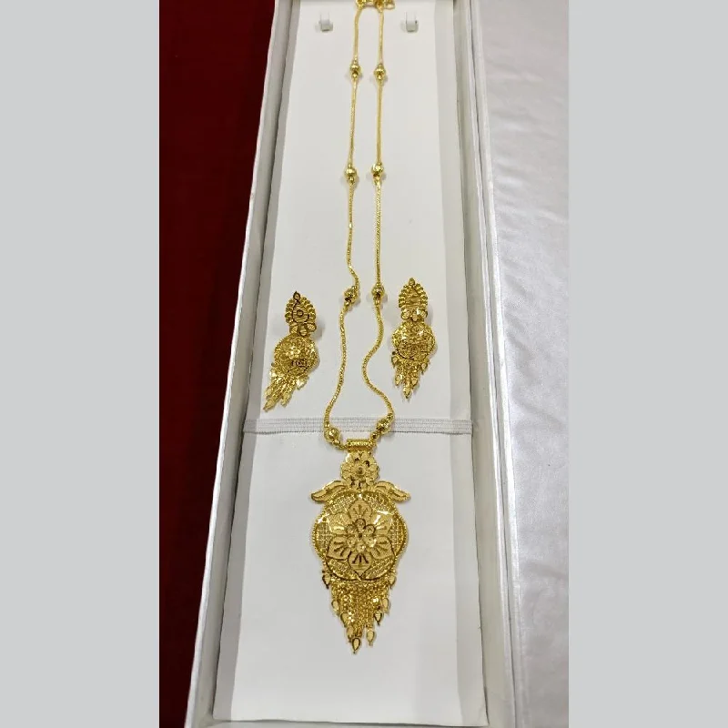 women’s luxury gold necklaces-Pari Art Jewellery Forming Long Necklace Set