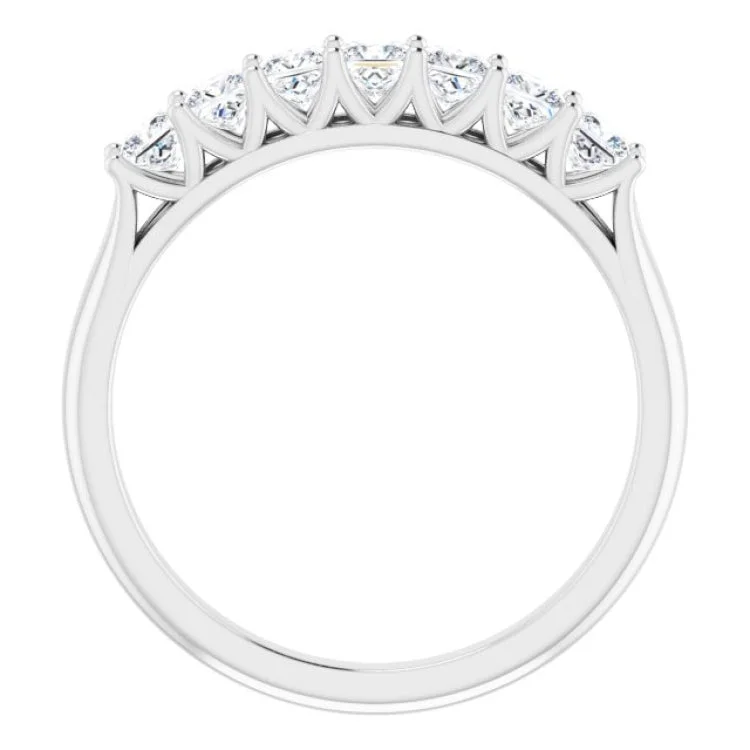 women’s birthstone rings with diamonds-14K White 3/4 CTW Natural Diamond Anniversary Band