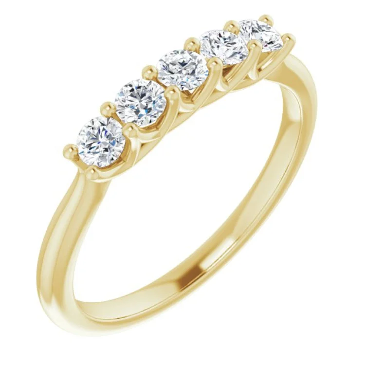 women’s engagement rings with diamonds-14K Yellow 3/8 CTW Natural Diamond Anniversary Band