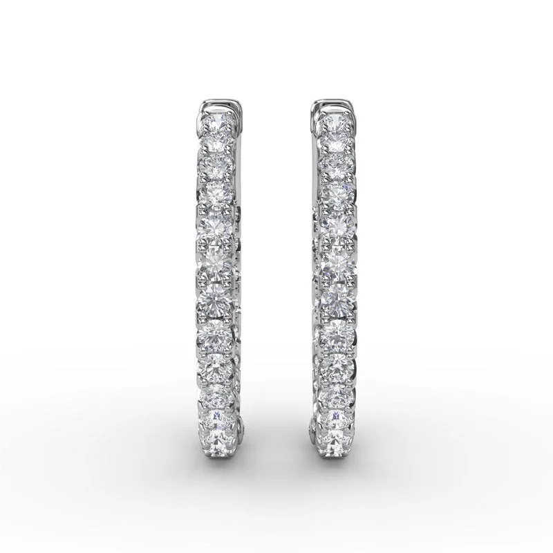 women’s gold hoop earrings-2.07ct Diamond Hoop Earrings ER4893