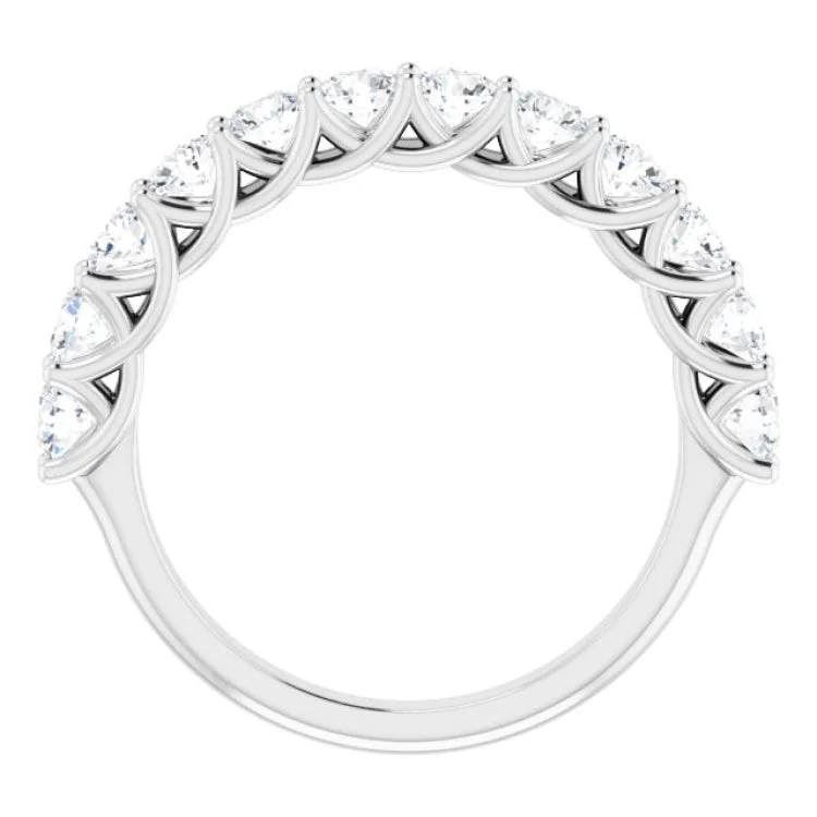 women’s halo diamond rings-14K White 1 1/8 CTW Natural Diamond Anniversary Band