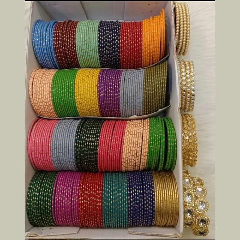 women’s large bangles-Manisha Jewellery Metal Bangles Set (Assorted Color)