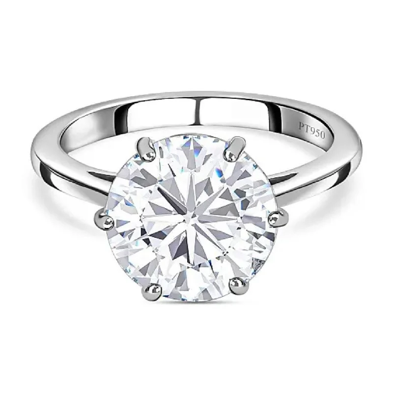 women’s round cut engagement rings-3Ct Solitaire Lab Grown Diamond Ring in Platinum