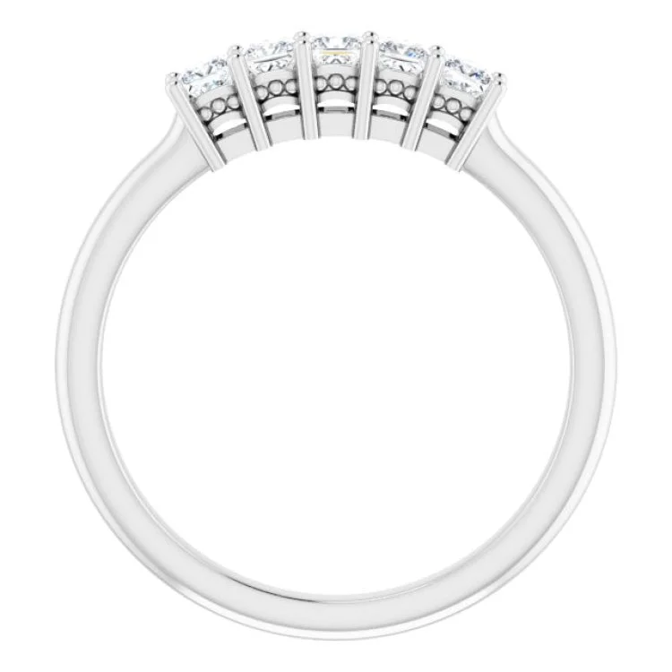 women’s geometric rings-14K White 1/3 CTW Natural Diamond Anniversary Band