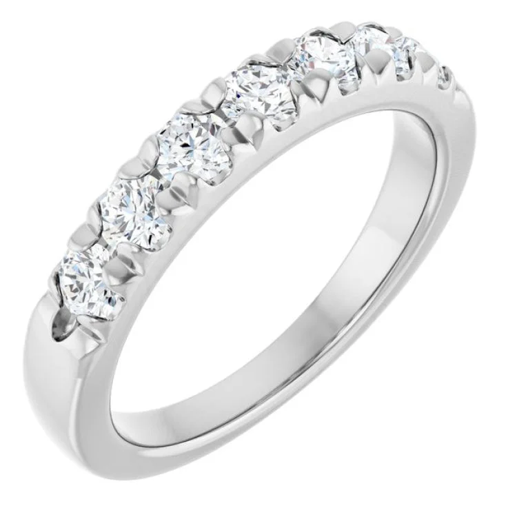 women’s large rings-Platinum 3/4 CTW Lab-Grown Diamond Anniversary Band