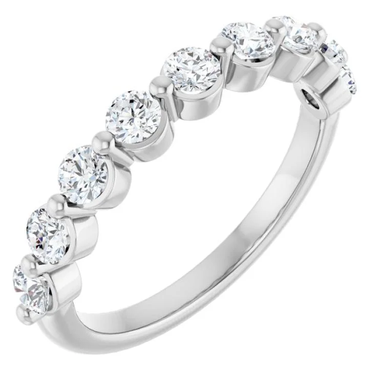 women’s gemstone engagement rings-14K White 5/8 CTW Lab-Grown Diamond Anniversary Band