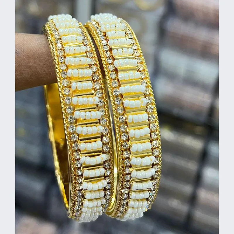 women’s multi-layer bracelets-Pooja Bangles Gold Plated Bangles Set