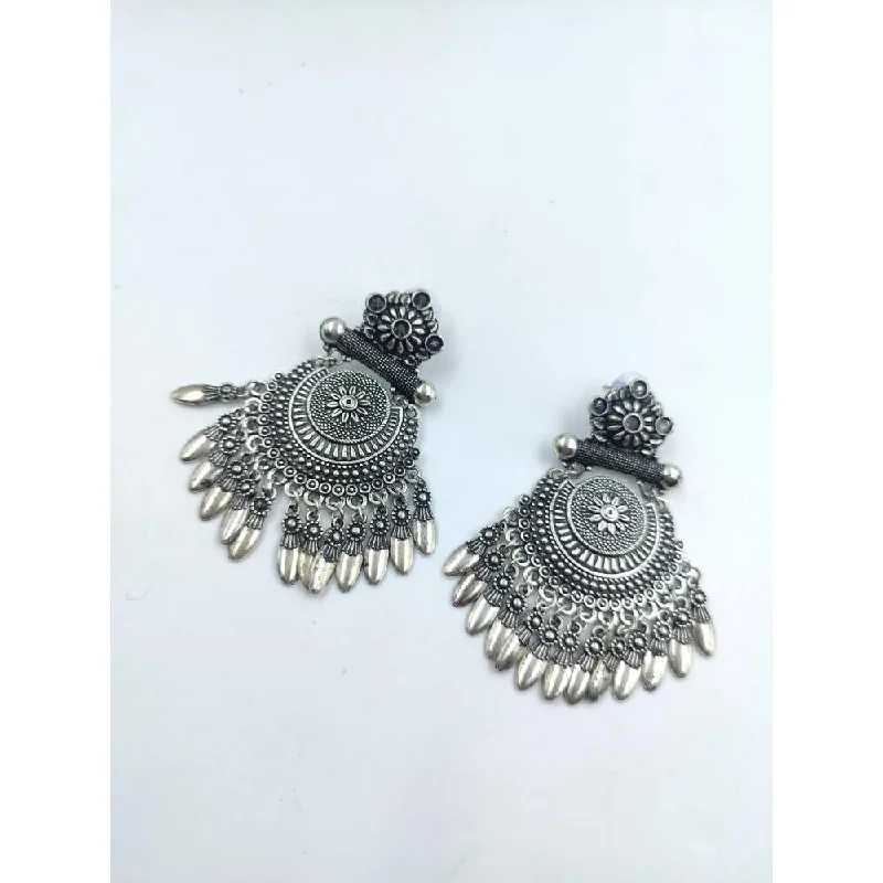 women’s pearl stud earrings-Akruti Collection Oxidised Plated  Dangler Earrings