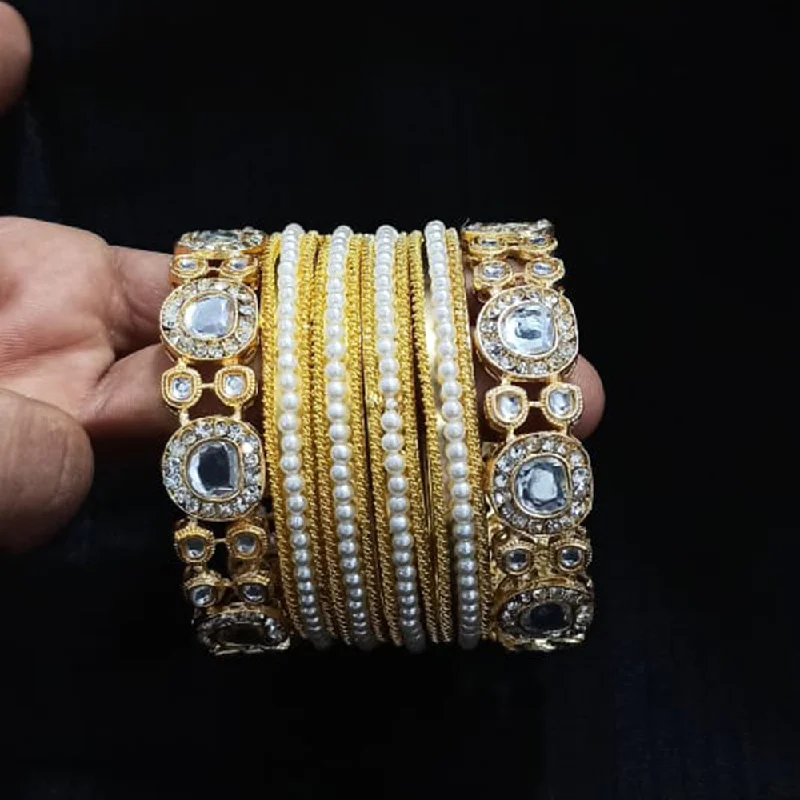 women’s unique bangles-Manisha Jewellery Crystal Stone Bangles Set