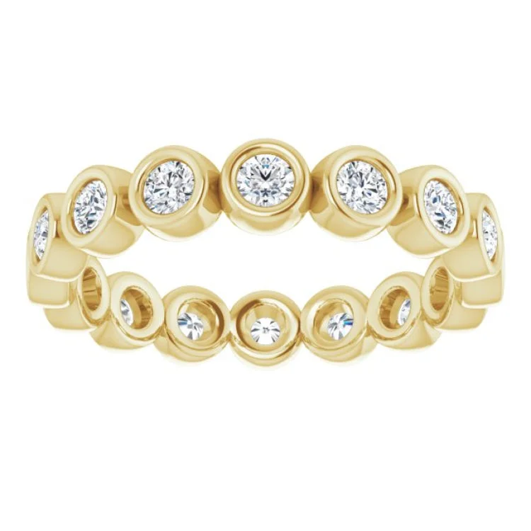 women’s engagement rings with diamonds-14K Yellow 3/4 CTW Natural Diamond Eternity Band Size 6