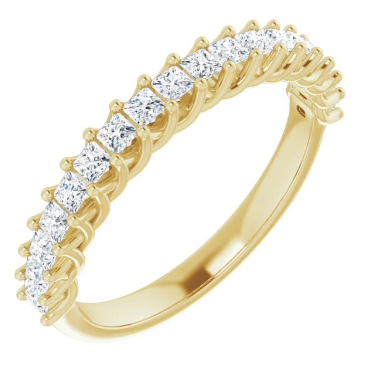 women’s personalized engagement rings-14K Yellow 1/2 CTW Natural Diamond Anniversary Band