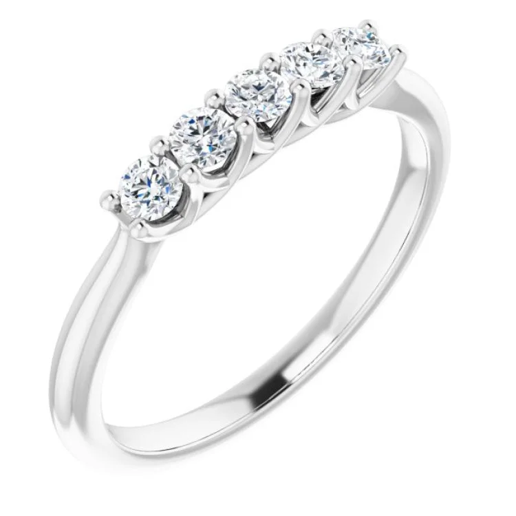 women’s vintage diamond rings-14K White 1/3 CTW Natural Diamond Anniversary Band