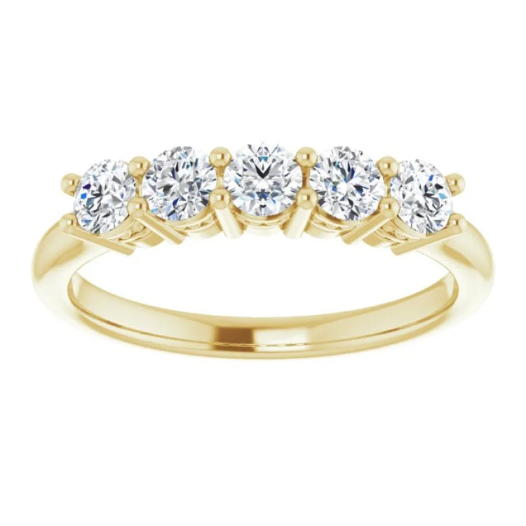 women’s square rings-14K Yellow 1/6 CTW Natural Diamond Anniversary Band