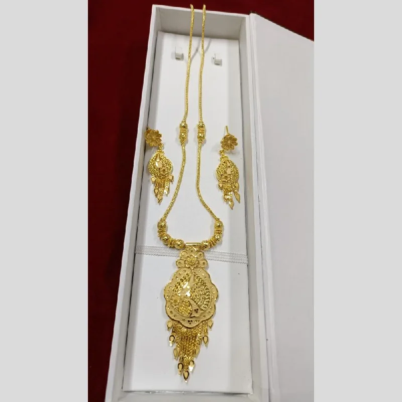 women’s rose gold necklaces-Pari Art Jewellery Forming Long Necklace Set