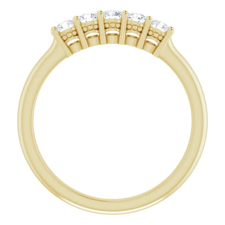 women’s simple rings-14K Yellow 1/3 CTW Natural Diamond Anniversary Band