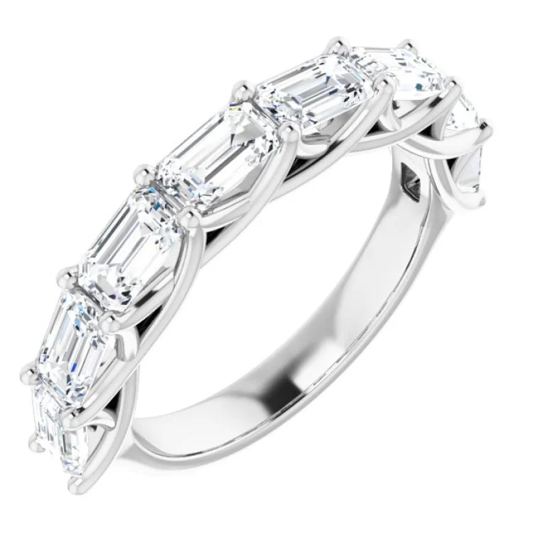 women’s birthstone rings for women-Platinum 2 5/8 CTW Natural Diamond Anniversary Band