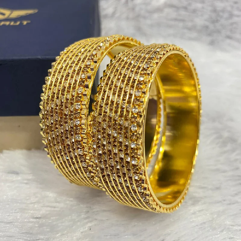 women’s custom bracelets-Manisha Jewellery Gold Plated Bangle Set