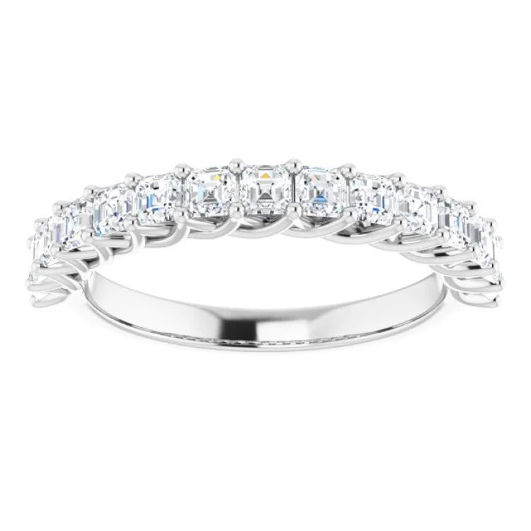 women’s platinum rings-14K White 1 1/8 CTW Natural Diamond Anniversary Band