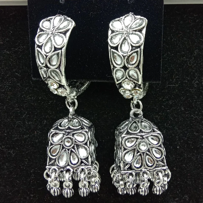 women’s luxury earrings-SP Jewellery Oxidised Plated Jhumki Earrings