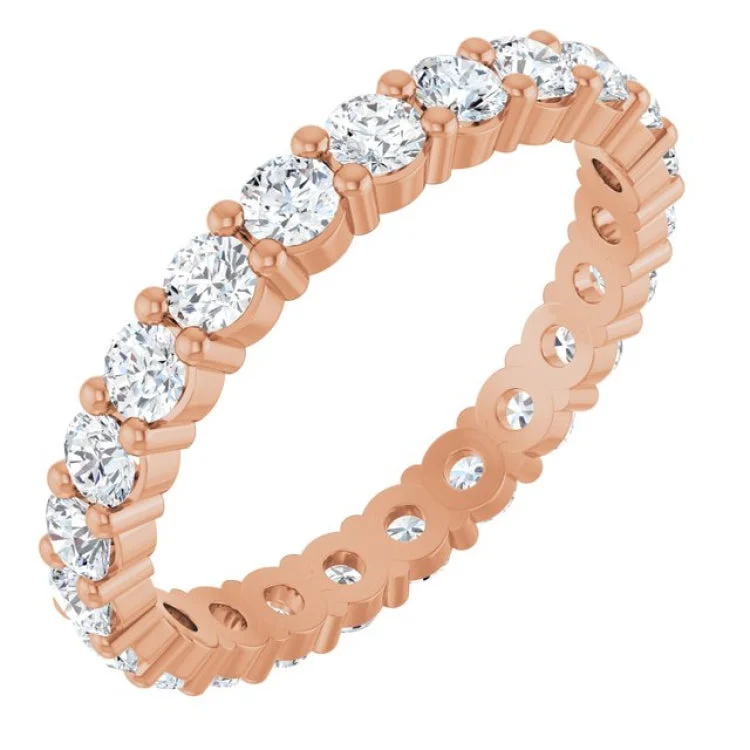 women’s ring sets-14K Rose 1 3/8 CTW Lab-Grown Diamond Eternity Band