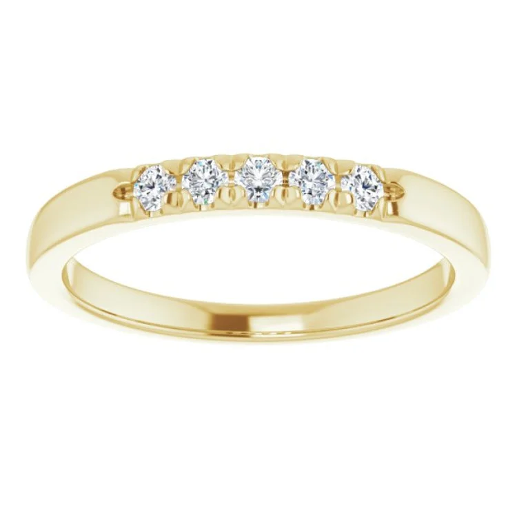 women’s moonstone rings-14K Yellow 1/6 CTW Natural Diamond Anniversary Band