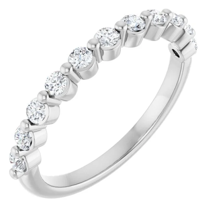 women’s unique engagement rings-14K White 1/2 CTW Lab-Grown Diamond Anniversary Band