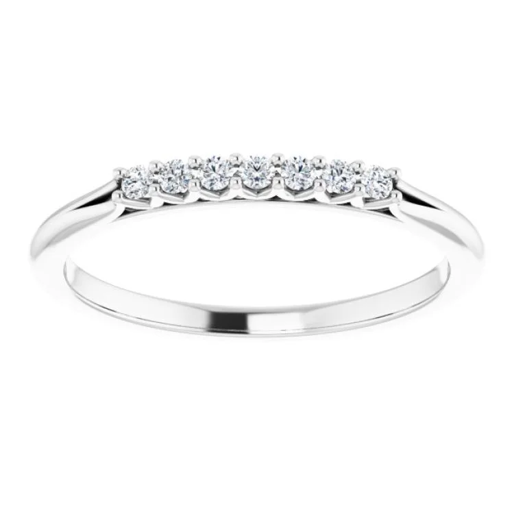 women’s unique wedding rings-Platinum 1/10 CTW Natural Diamond Anniversary Band