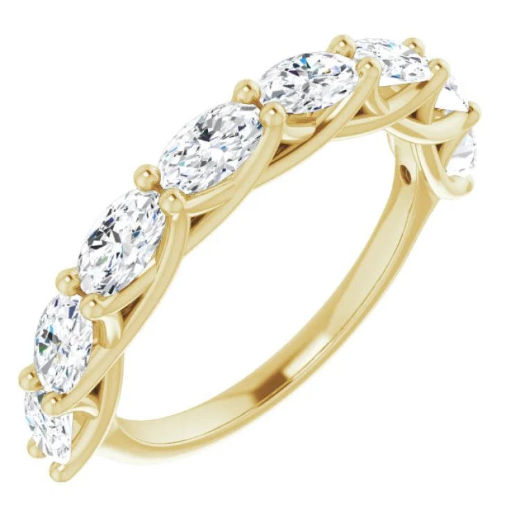 women’s gemstone rings-14K Yellow 2 CTW Natural Diamond Anniversary Band