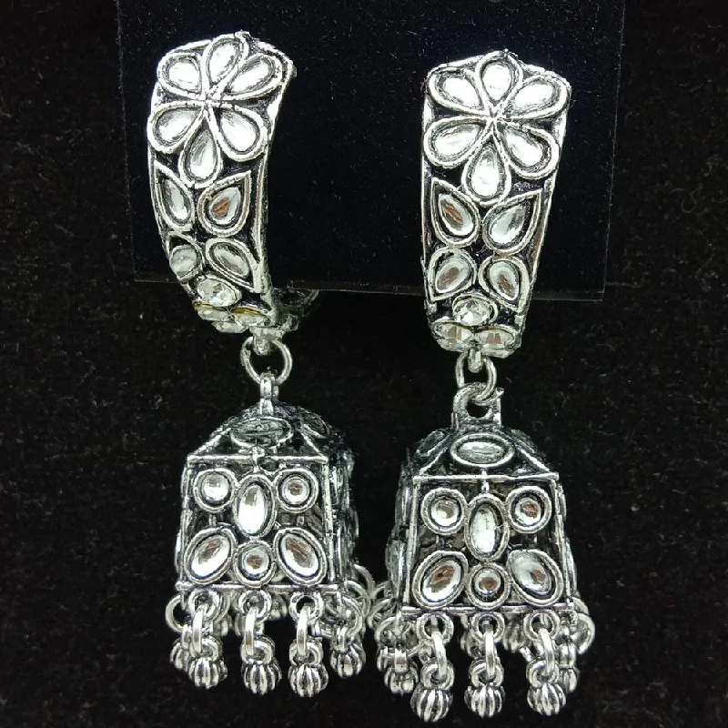 women’s tribal earrings-SP Jewellery Oxidised Plated Jhumki Earrings