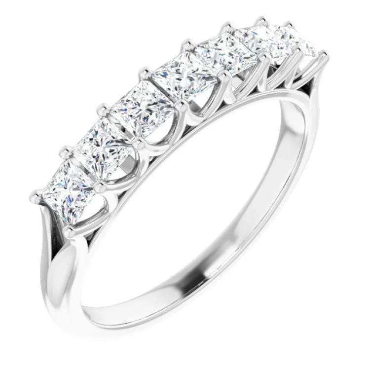 women’s classic rings-Platinum 9/10 CTW Natural Diamond Anniversary Band