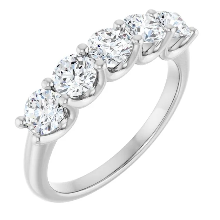 women’s unique rings-Platinum 1 1/3 CTW Lab-Grown Diamond Anniversary Band