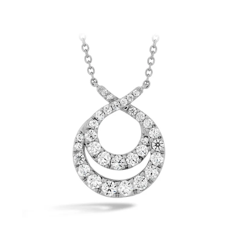 women’s designer necklaces-Optima Double Circle Necklace