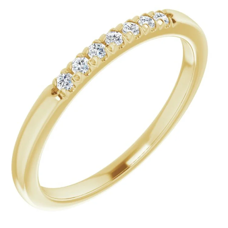 women’s moonstone rings-14K Yellow 1/10 CTW Natural Diamond Anniversary Band