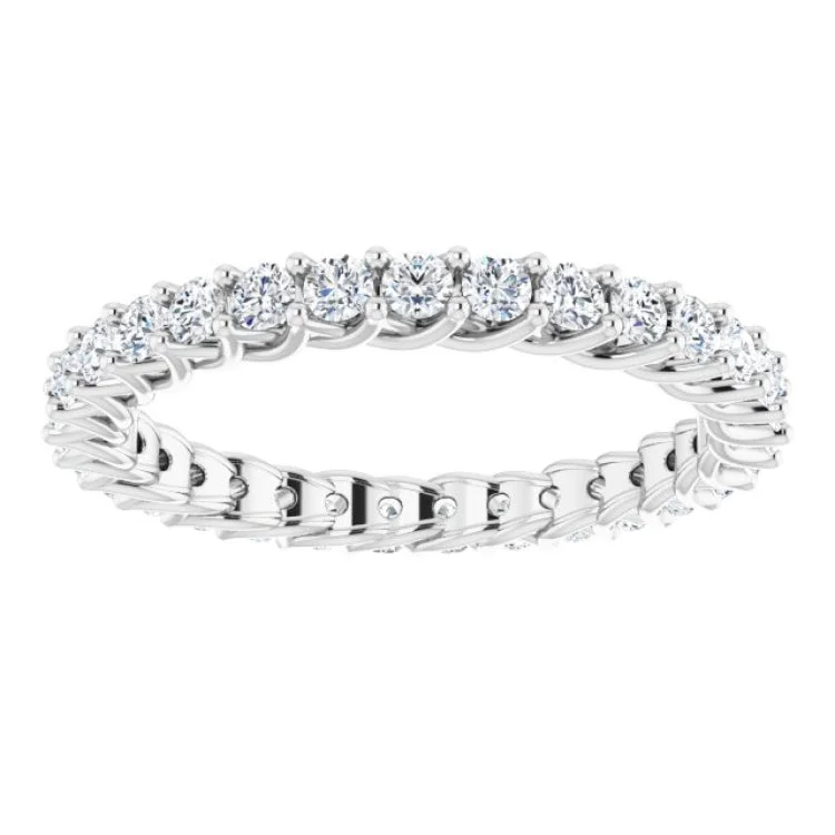 women’s wedding bands-Platinum 5/8 CTW Natural Diamond Eternity Band