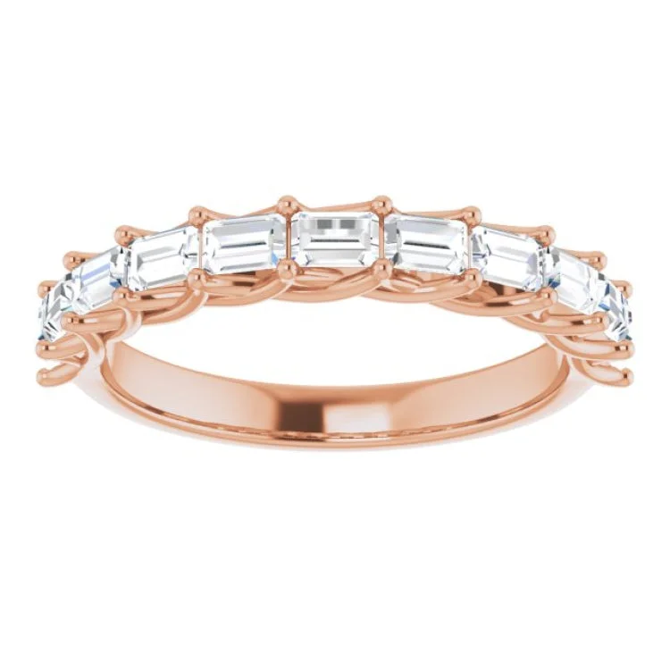 women’s halo diamond rings-14K Rose 3/4 CTW Natural Diamond Anniversary Band