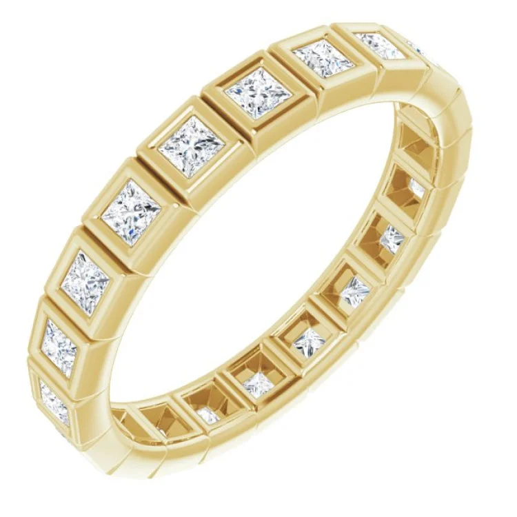 women’s eternity rings with diamonds-14K Yellow 5/8 CTW Natural Diamond Eternity Band Size 6