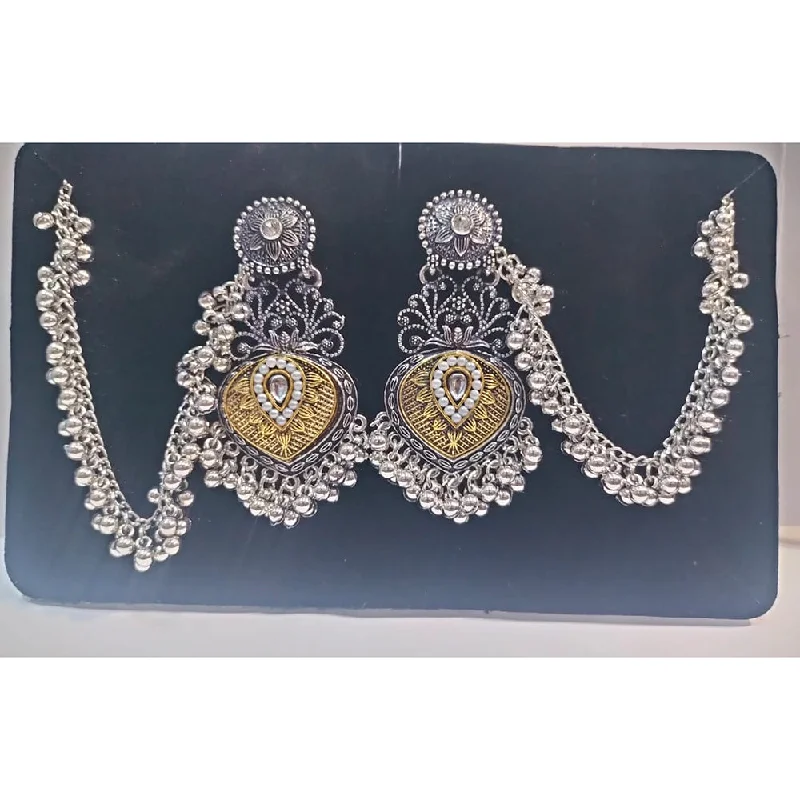 women’s personalized earrings-Manisha Jewellery Oxidised Plated Kanchain Dangler Earrings