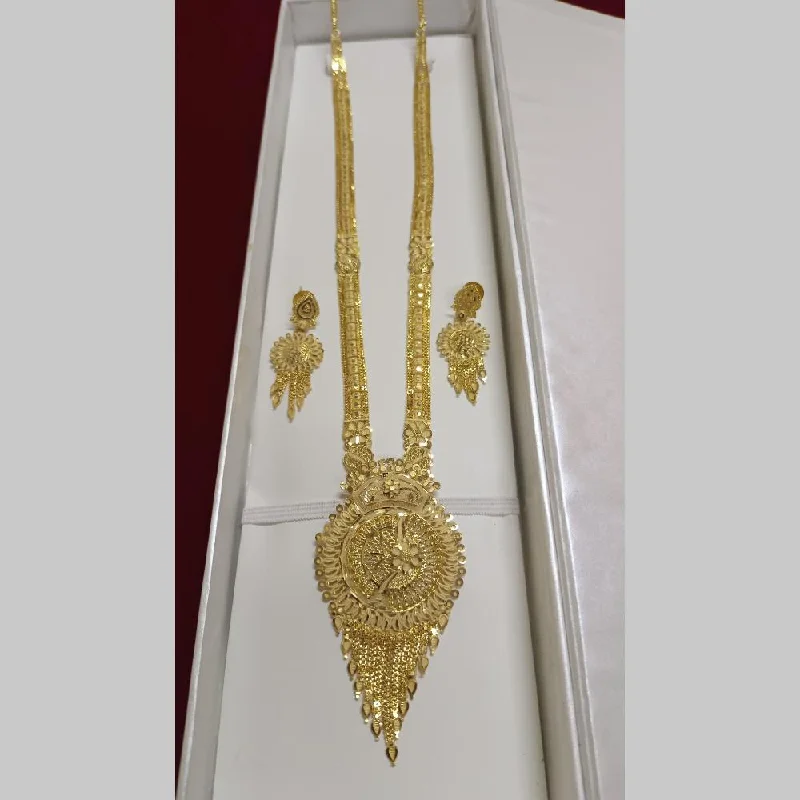 women’s bridal necklaces-Pari Art Jewellery Forming Long Necklace Set