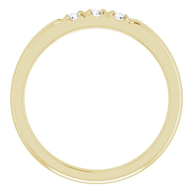 women’s stacking rings-14K Yellow 1/5 CTW Natural Diamond Anniversary Band