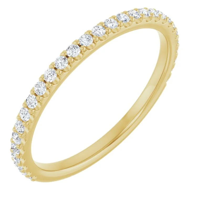 women’s halo diamond rings-14K Yellow 1/4 CTW Lab-Grown Diamond Anniversary Band